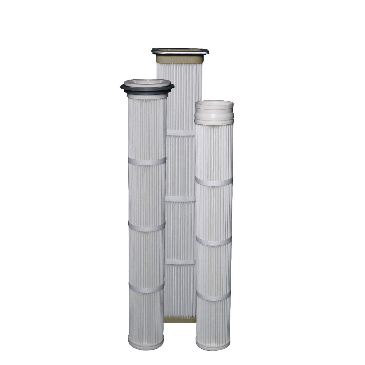 Pleated bag family of replacement filters