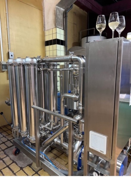 Crossflow Filtration System at Lővér Pince, Sopron, utilizing 6 modules