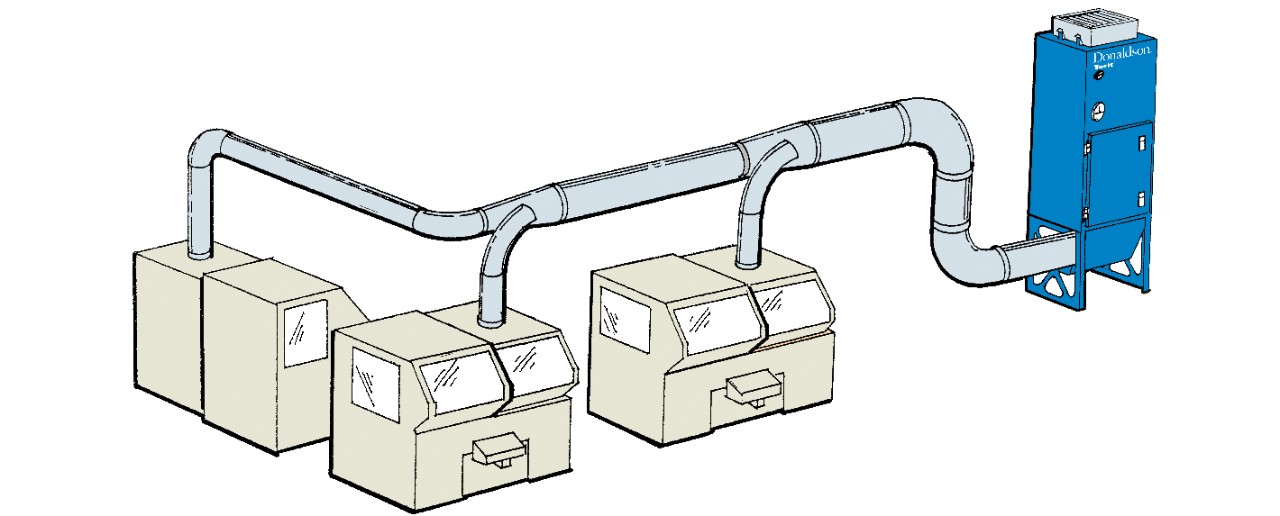 WSO 20. With afterfilter ducted to a machining center.
