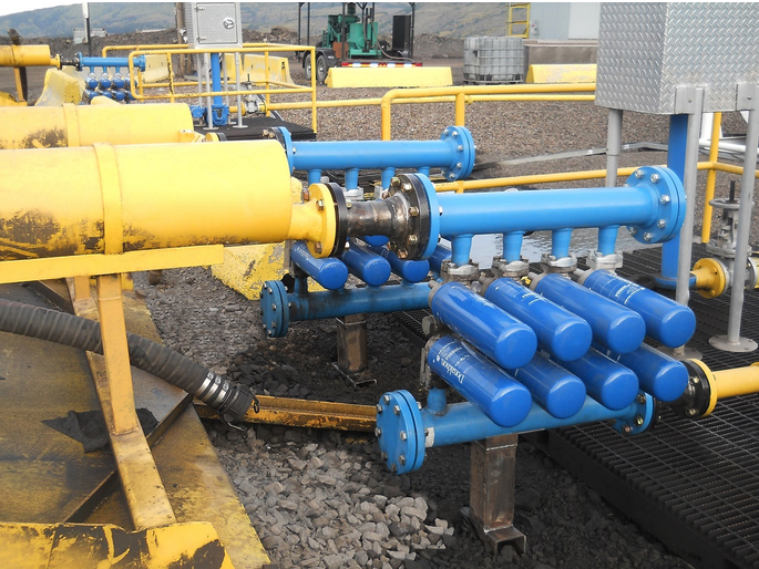 Filtration manifold system on the inlet