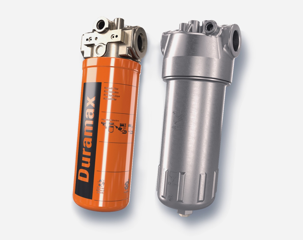 Medium-pressure spin-on Duramax and cartridge-bowl FLK