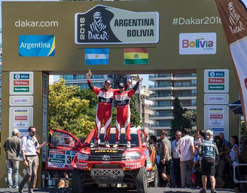 Toyota Gazoo Racing SA sur le podium du Rallye Dakar 2018