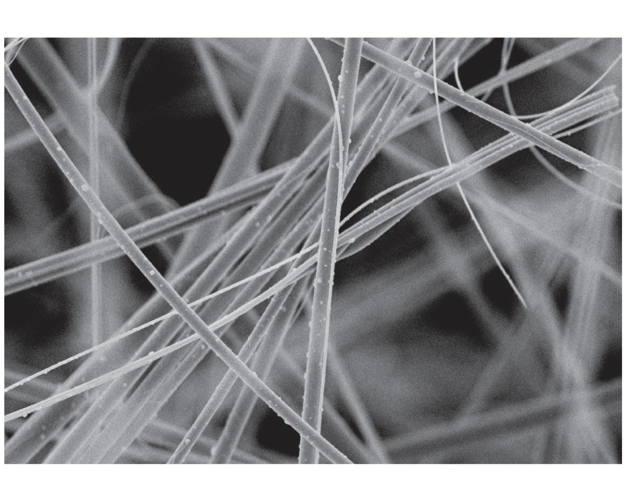  Figure 2. Image SEM d'un support entièrement en verre, sans résine, agrandie 1 000 fois. 