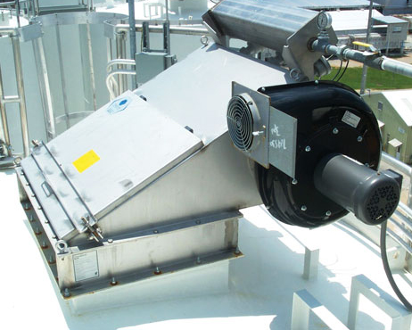 Rysunek 1 – Odpylacz z wentylatorem i tłumikiem