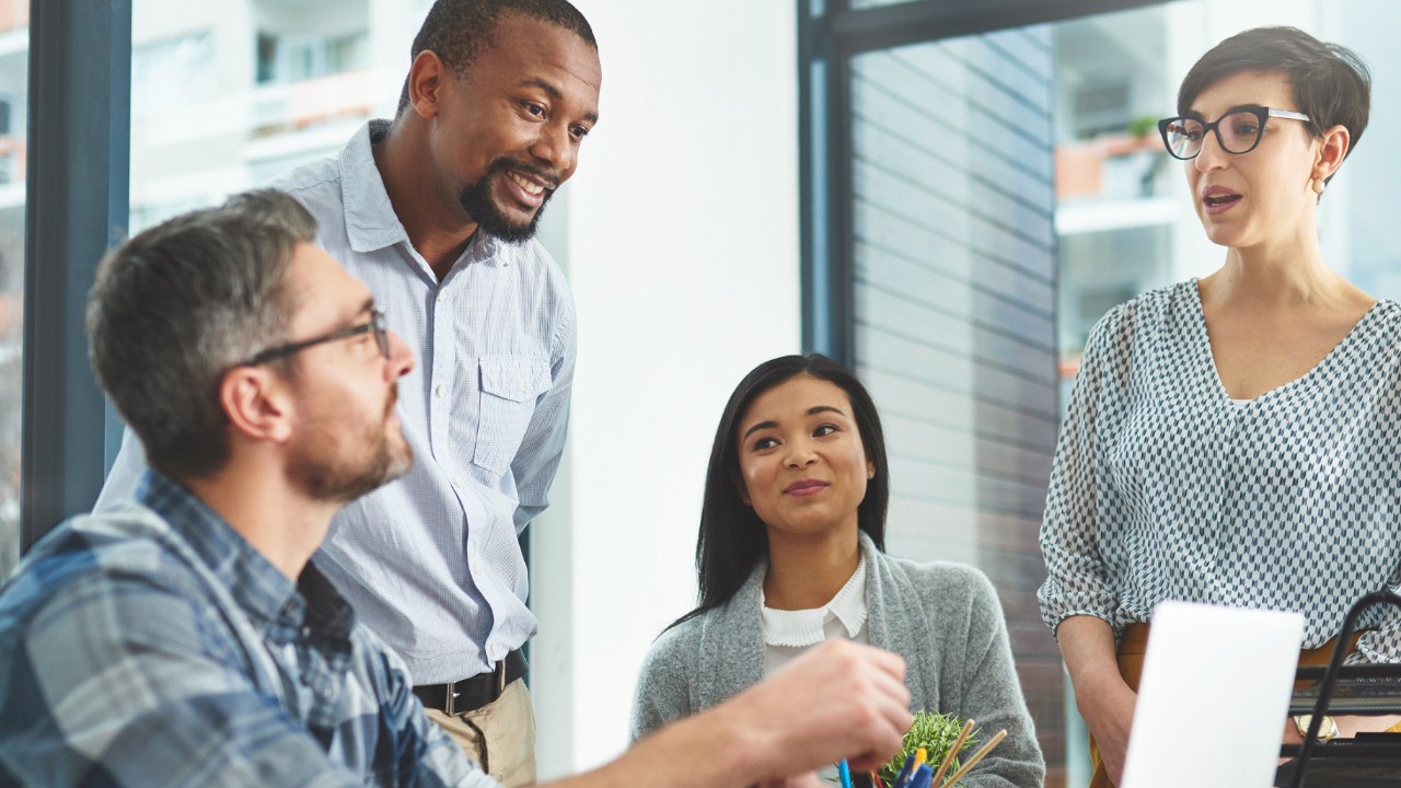 Group of Colleagues in Office Setting